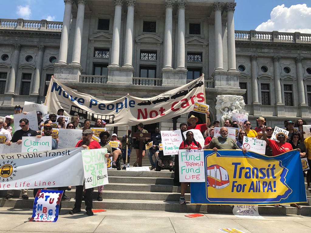 203902748 117737523884371 1038632797853498994 n 1 1024x768 - Transit for All PA! Campaign Kicks-off With a 100 Transit Riders & Workers Rally in Harrisburg
